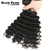 Wigs Brazilian Hair Deep Curly Hair Extension Deep Curly Human Hair Bundles Natural Color Deep Wave Hair Bundles Thick Hair Weaves