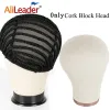 Stands Alileader 21/22/23/24 "Wig Head Soft Cork Canvas Block Combination Head Mannequin Head Wig Making Display Styling Head Free Present