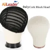 Stands Alileader 21/22/23/24" Wig Head Soft Cork Canvas Block Combination Head Mannequin Head Wig Making Display Styling Head Free Gift