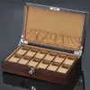 Watch Boxes & Cases 12 Slots Wooden Organizer Luxury Watches Holder Case Wood Jewelry Gift Case Storage Box With Lock3370