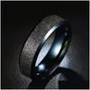 Band Rings 6Mm Wide Of The Ring Domineering Hip Hop Couple Fashion Titanium Steel Scrub Personality Stainless Drop Delivery Jewelry Otcpq