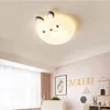 Plafondverlichting Kleine meisjesjongen Slaapkamerlamp LED Cartoon Dierenlicht Warme romantische kinderkamerlampen