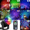 7 färger strobe ljus fjärrkontroll rgb roterande disco boll ljusljud aktiverad dj strobe party bröllop dans xmas födelsedag bröllopshow lampa