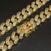 Hot Koop 18mm Custom S925 Hip Hop Sieraden Iced Out Ketting Gouden Plaat Vvs Moissanite Armband Cubaanse Link Chain