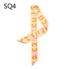 Scarves Small Silk Scarf For WomenSporty Double-sided Geometric Printing Handle Bag Ribbons Brand 5 100cm Long Wholesale