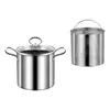 Casseroles Friteuse Pot avec panier filtrant grande capacité cuisson à la vapeur ustensiles de cuisine nouilles de cuisine pour pique-nique fête maison