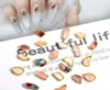 Nail Art Dekorationen 20 Stücke Retro Designer Charms Bunte Gold Seite Unregelmäßige Legierung Luxus Edelsteine ​​Für Dekoration3892758