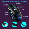 Muizen Bedrade Gaming Muis USB Computermuis Gaming RGB Mause Gamer Ergonomische Muis 7 Knop 5500 DPI LED Stille Game Muizen Voor PC Laptop