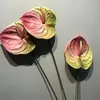 Dekorativa blommor 57 cm plast konstgjord anthurium falska växter simulering blommor arrangemang bröllop hem dekoration