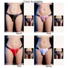 Mutande Intimo Perizoma Mutandine sottili Perizoma Nero/Rosso/Bianco/Rosa Custodia rigonfia Comfort Durevole Marchio di lingerie in seta ghiacciata