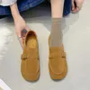 Casual Shoes 2024 Spring Autumn Round Head Flat Foot Ladies Fashion Comfortable Lok Fu Single Women