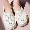 Family Letter g Hole Shoes Womens Bag Head Back Empty Slippers Summer Thick Sole Lazy Man Large Slippers Goods