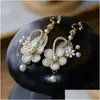 Charm Retro European Handmade Evening Long Earrings Rhinestone Clips Prom Hair Jewelry Drop Delivery Otfkn