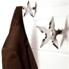 Rails Star Shape Coat Hooks Ninja Throwing Holder Bedroom Wall rostfritt stålhängare Ny vuxen sovrumsarrangör Tillbehör