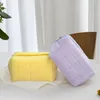 Storage Bags Travel Women's Cosmetic Bag Cute Fur Makeup Zipper Solid Color For Laddy Toiletry Washing Plush Pen Pouch