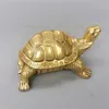 النحاس Feng Shui Turtle Tortle Torto تمثال محظوظ للحيوانات من أجل طول العمر الزخرفي للمكتب المنزلي.