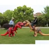 Otro evento Suministros para fiestas T-Rex Monster Disfraz inflable Blow Up Cosplay Ropa de dinosaurio Carnaval Halloween Christma Vestido para Ki Otwes