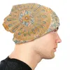 Basker antik bohemia floral franska aubusson motorhuv hatt stickade hattar mode unisex vintage europe vinter varma skallies mössor mössor