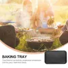 Aprons Non Stick Iron Baking Pan Cast Griddle Grill Camping Barbeque Barbecue Plate Nonstick BBQ Tray Fish Stove