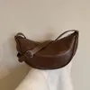 Hobo – petit sac à bandoulière en cuir PU pour femmes, petit sac à bandoulière Chic en forme de croissant, sacoche polyvalente pour rencontres quotidiennes