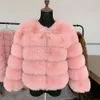 Haining Fur Automne et Hiver Nouveau Chaud Loisirs Épissage Femmes Imitation Renard Manteau Porter