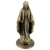 Estatuetas decorativas Estátua da Virgem Maria Escultura católica em liga de zinco Ornamento da mãe abençoada colecionável