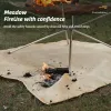 Mat Outdoor Camping tkanin gaśnia koc piknik grill włókno szklane highmperature Izolacja mata płomień