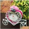 Party Favor 100pcs fer romantique citrouille chariot bonbons boîte cadeaux bébé douche décoration 300pcs T1I1796 livraison directe maison jardin festival Dhtxy