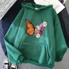 Butterfly Design Oversized Hoodie Women Custom Hot Selling Breathable American Usa Size for and Sweatshirt