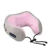 Massaging Neck Pillowws U-Shaped Electric Neck Massage Pillow Combined With Thermal Vibration Three-Dimensional Kneading And Finger Pressure Massage 240323