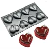 Moldes para hornear Forma de corazón Molde de silicona para pastel Postre Mousse Ice Jelly Decoración Chocolate Candy Pastelería Molde para hornear