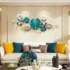 Horloges murales CX185XXHorloge suspendue salon décor de maison simplicité montre personnalité fleurs créatives style chinois muet
