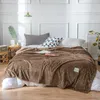 Dekens Zacht Warm Thuis Beddengoed Grijs Geel Groen Kleur Enkellaags Spreien Coral Fleece Gooi Deken Flanel Voor Bedden