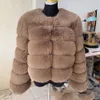 Haining futra jesieni i zima nowe ciepłe spółek splicing naśladowanie lisa płaszcza