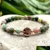 Perlen Mg2096 6 mm hochwertige indische Achat-Kupferperlen Baum des Lebens Charm-Armband Damen Energieschutz spirituelle Mala Drop Del Ot2Tk