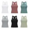 Yoga Street Tank Top Gym Yoga Bra No Back Open Navel Top Womens Round Neck med Gym Off Shoulder Sexy Tank Top