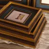 Frame Small Picture Frame Hanging Wall 5/6/7/8/10/12inch Retro Gold Border Picture Frame Set Handmade Original Photo Frame Gifts