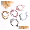 Hair Rubber Bands Korean Headrope Mother Flower Fashion Crystal Rope New Style Childrens Band Headwear Drop Delivery Jewelry Hairjewel Ot2Vy