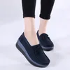 Freizeitschuhe Frühling Herbst Frauen flach Wildleder Echtes Leder Lady Quaste Bogen-Knoten-Schlupf auf Plattform Moccasin-Laibers Walk Sneakers