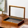 Jewelry Boxes MISHITU Jewelry Display Box Solid Wooden Storage Ring Necklace Organizer Case Jewelry Storage Case Earring Display Box L240323