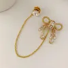 MUI brooch bow crystal chain chest sweet and fashionable coat suit mium mium temperament accessories with box