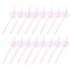 Disposable Cups Straws 25Pcs Adorable Party Drink Twisting