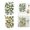 Decorative Flowers Artificial Flower Panel Romantic Floral Road Cited Rose Backdrop For Wedding Indoor Home Dining Table Party