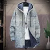 Men's Trench Coats 3D Printed Colorful Tribal Retro Pattern Hooded Zipper Warm And Cold-proof Jacket For Your Own Winter Casual Series-F4