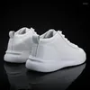 Casual Shoes For Men Fashion Sports Male Sneakers Trend äkta läder 2024 Flat Running Large Size 39-46 White