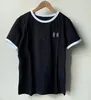 Oversized Designer T-shirt Luxe regenboogkleur zomersportmode Korte slim-fit top alle mode dames zwart en wit patchwork 100% katoen ademend oversized