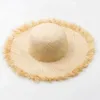 Cappelli a tesa larga Cappelli a secchiello Cappello in rafia naturale fai-da-te Corpo Millionaire Cappello estivo in paglia Cappello a tesa larga Panama Cappello Kentucky Derby da sole con pompon Fiore Fiocco in nastro 24323