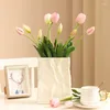 Kwiaty dekoracyjne 3-stabilne lateksowe tulipany sztuczne kwiaty dekoracja domu flores sztuczny bukiet dotykowy