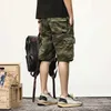 Men's Shorts Camouflage cargo shorts mens summer cotton tactical shorts with pockets outdoor hiking military shorts military green 24323