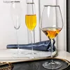 Verres à vin 230-650 ml gobelet Champagne verres à vin à la main bord doré sans plomb cristal verre Transparent lumière luxe Bar Barware ensemble L240323